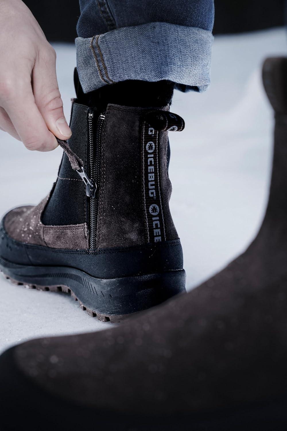 image:imageIcebug Boda BUGrip Mens Winter Walking Boots with Steel Studs SlipResistant Traction Zipper ClosureTaupe