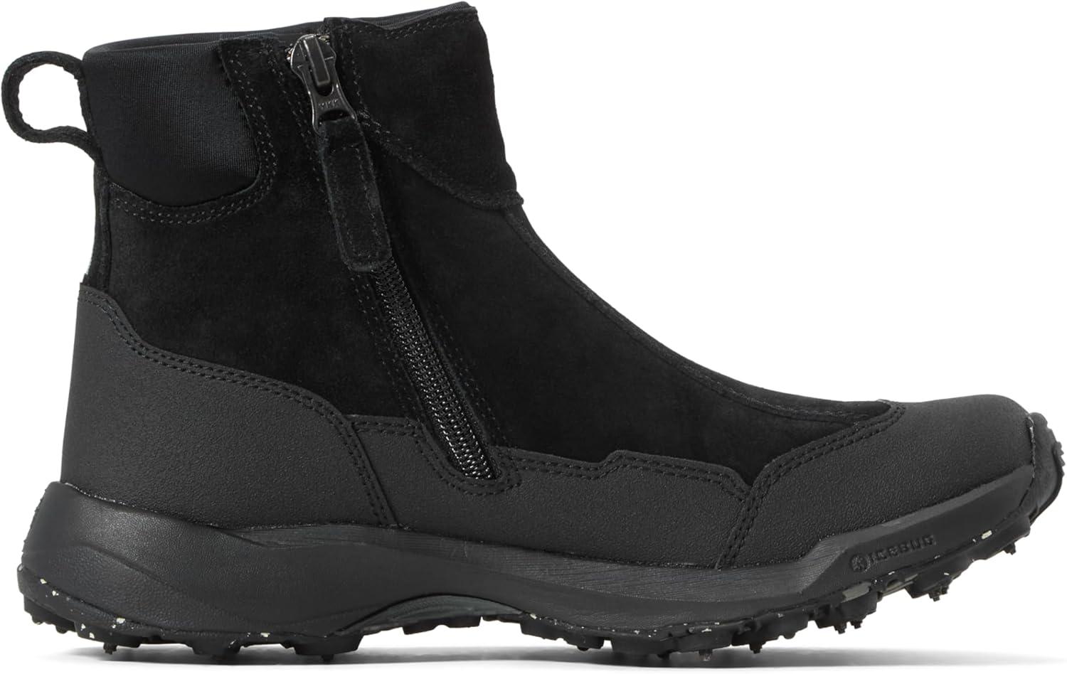image:imageIcebug Metro2 BUGrip Womens Winter Walking Boots with Steel Studs Suede Upper SlipResistant Traction Zipper ClosureBlack