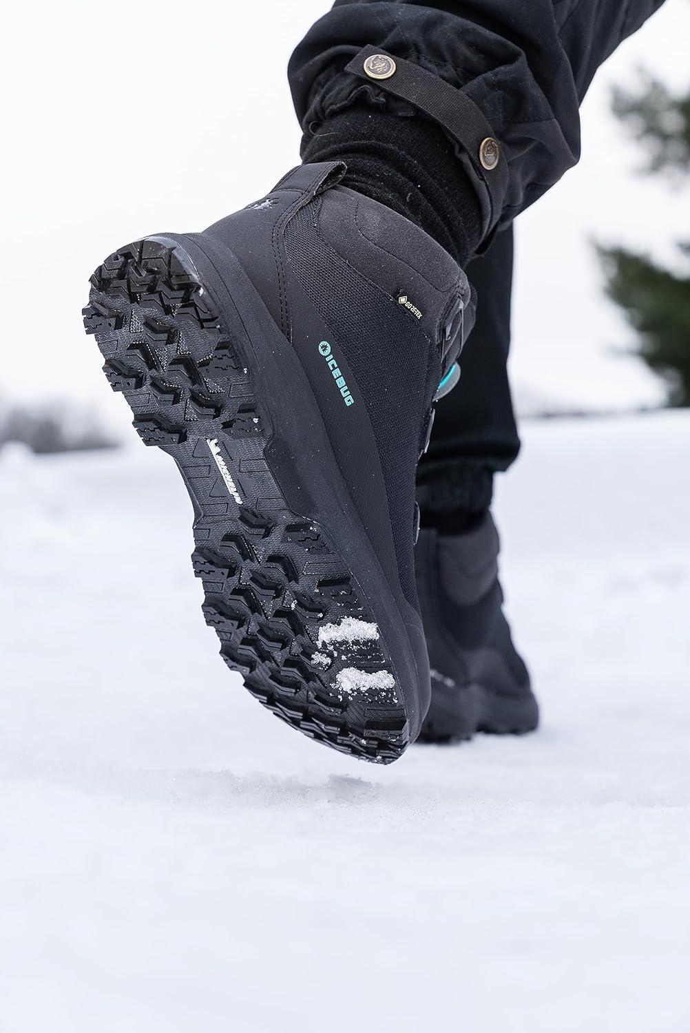 image:imageIcebug Womens Stavre2 Michelin GTX Midcut Winter Hiking Boot with Traction SoleBlackJade Mist