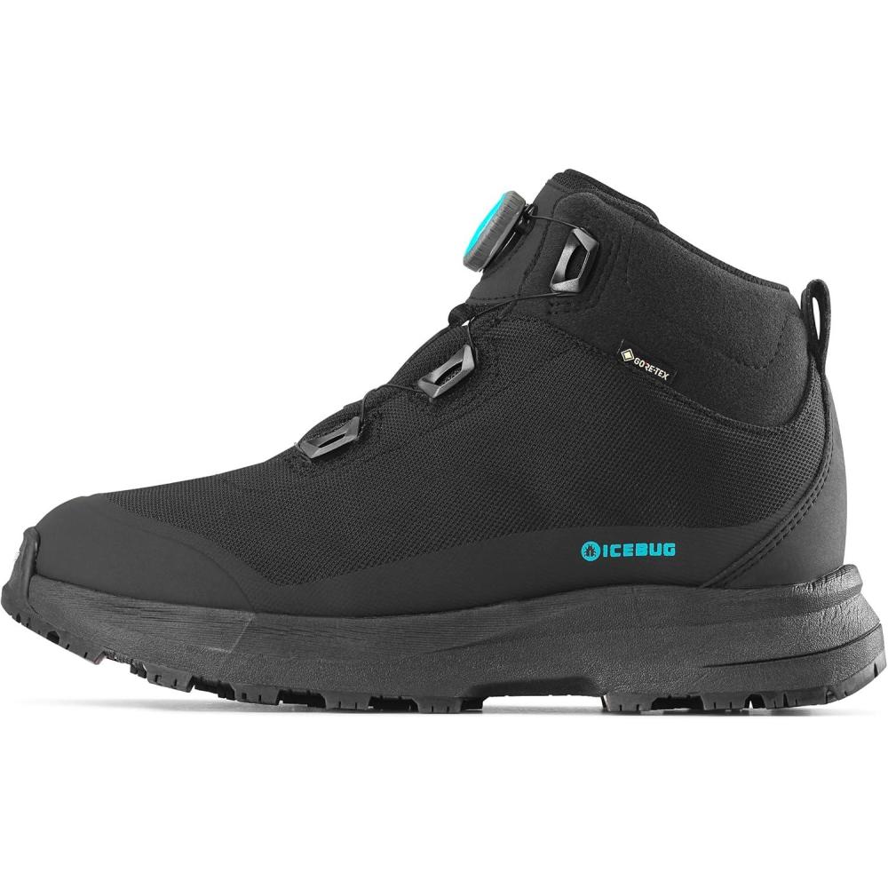 image:imageIcebug Womens Stavre2 Michelin GTX Midcut Winter Hiking Boot with Traction SoleBlackJade Mist