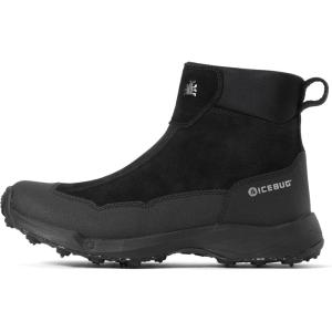 Icebug Metro2 BUGrip Men’s Winter Walking Boots with Steel Studs – Suede Upper – Slip-Resistant Traction – Zipper Closure(Black)