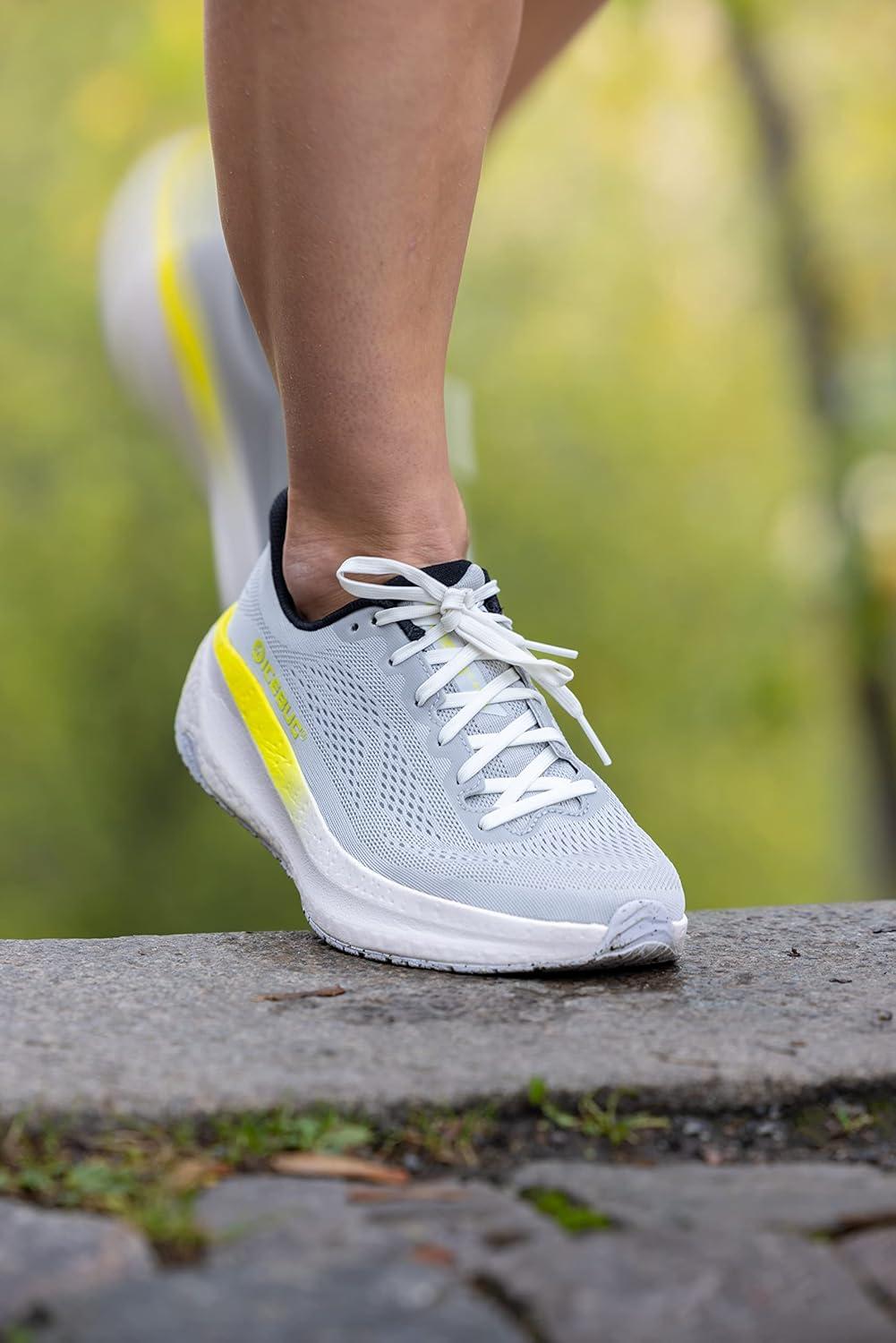 image:imageIcebug Womens Aura RB9X Road Running Shoe with Traction SoleLight GreyLime