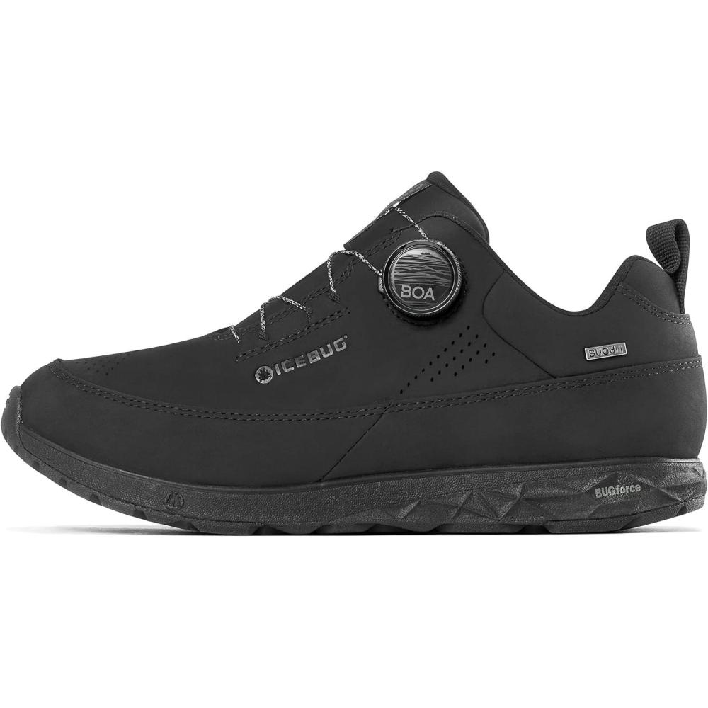 image:imageIcebug Ava Biosole Leather Walking Shoe with Grip SoleTrue Black