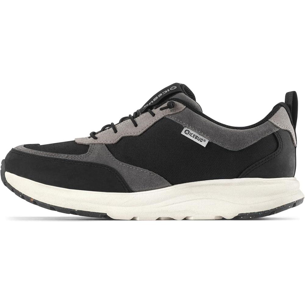 image:imageIcebug Norna RB9X Comfortable Leather Sneaker for Women amp Men WaterRepellent Nubuck SlipResistant RB9X SoleBlackGrey