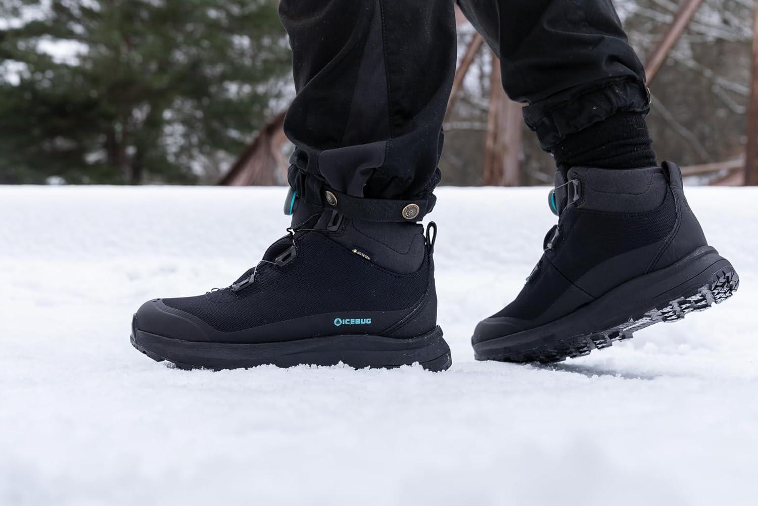 image:imageIcebug Mens Stavre2 Michelin GTX Midcut Winter Hiking Boot with Traction SoleBlackPetroleum