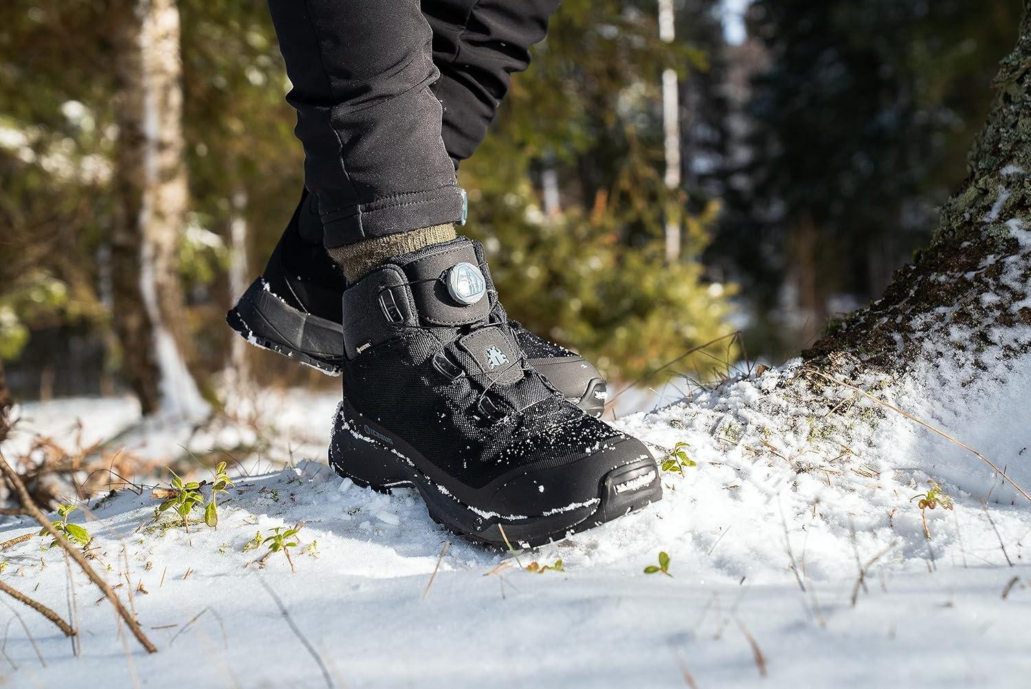 image:imageIcebug Mens Stavre2 Michelin GTX Midcut Winter Hiking Boot with Traction SoleBlackPetroleum