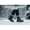 Icebug Womens Adak ReWool BUGrip Winter Hiking Boot with Carbide Studded Traction Sole(Coffee/Grey)