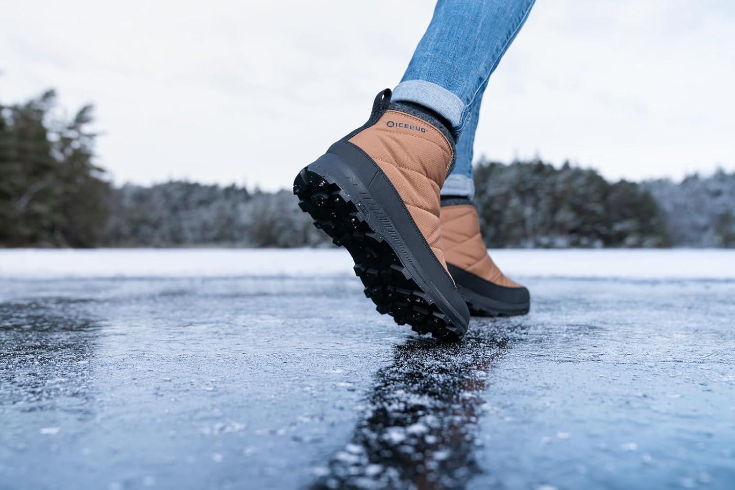 image:imageIcebug Sala BUGrip Womens Winter Walking Boot WaterResistant Quilted Ripstop Warm Insulation Spiked OutsolePecan